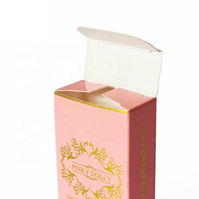 Small Pink 100% Soft Cosmetic Contact Lens Packaging Paper Box Oem